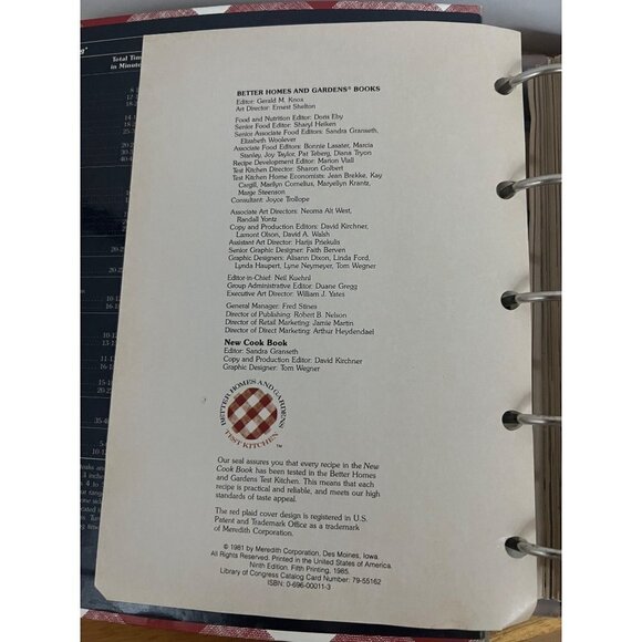 Better Homes and Gardens New Cook Book 5 Ring Binder Vintage 80s USA Recipes - Picture 10 of 10